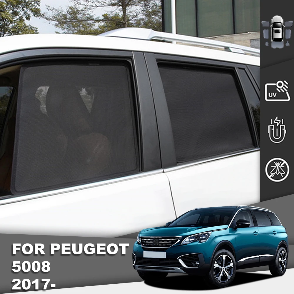 Для Peugeot 5008 T87 2017-2023 Магнитный Автомобильный Солнцезащитный Козырек Передняя Рамка Лобового Стекла Занавеска Задняя Сторона Детского Окна Солнцезащитный Козырек