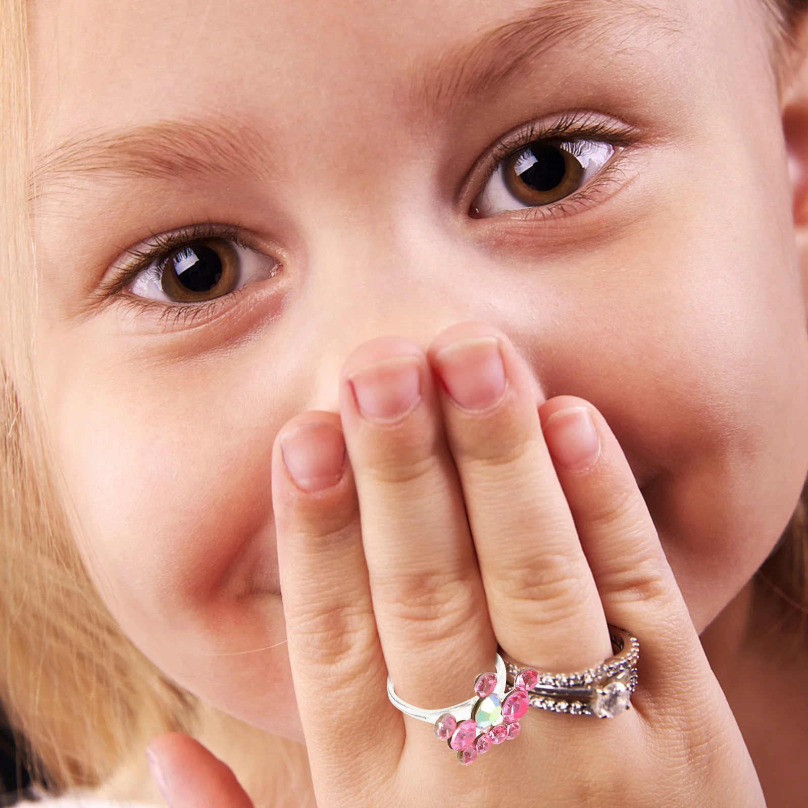 Кольца на палец для девочек, маленькие украшения в форме короны для малышей, детские украшения для девочек, игровые подарки на день рождения