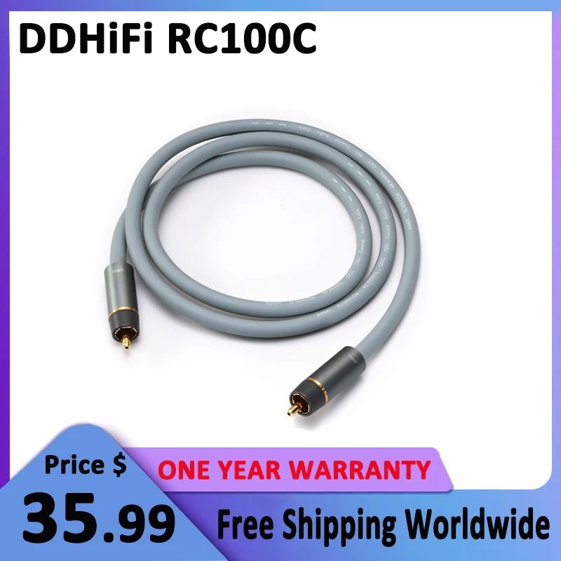 DDHiFi RC100C Разъем RCA OCC медные коаксиальные кабели